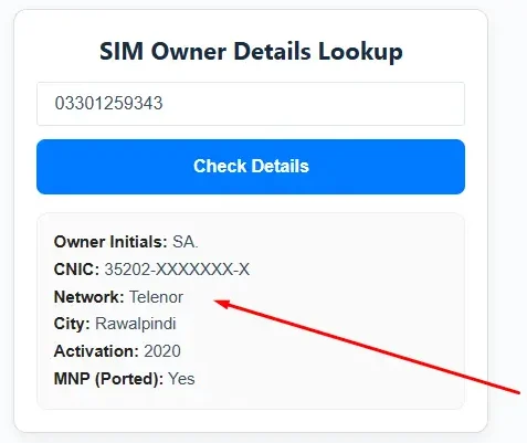 SIM Details in Pakistan