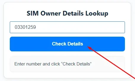 Sim Owner Check with Number