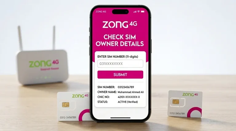 Check Zong Sim Owner Details